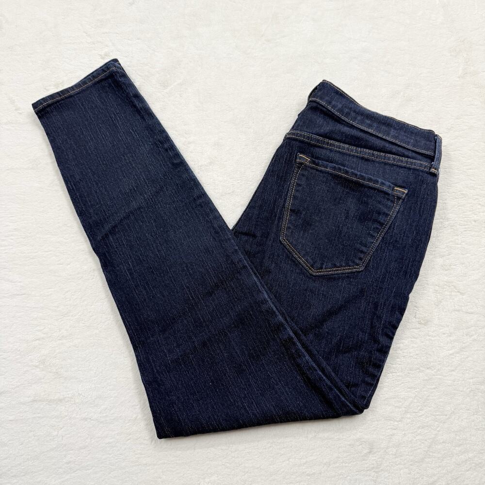Old Navy Jeans Women’s Size 8 Curvy Skinny Mid Rise Dark Wash Blue Comfort